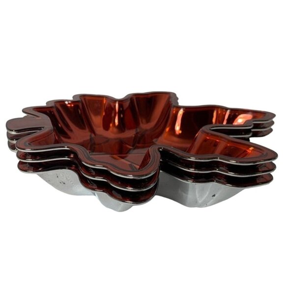 Autumn Leaf Snack Bowls Set of 6 Stackable Serving Bowls 8" Salsa Dish Nut Fall - Picture 9 of 11